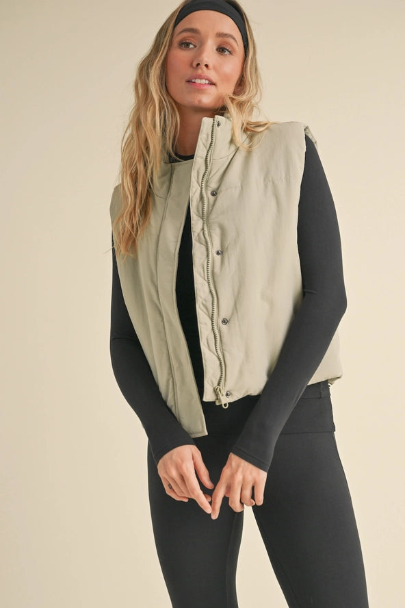 Sage Green Puffer Vest