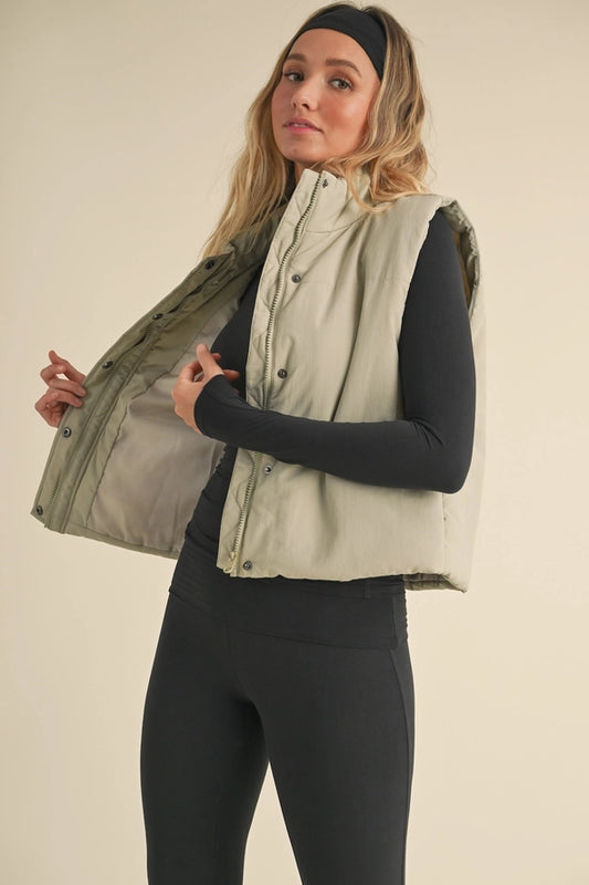 Sage Green Puffer Vest